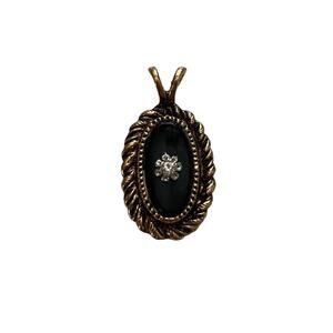 ANTIQUE Look Black Gold Pendant Fashion Jewelry